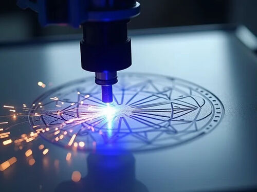 最新の会社ブログについて レーザー彫刻アルミニウム材料の機械と技術の説明