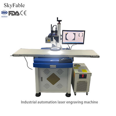 Хорошая цена Высокоскоростная визуальная лазерная маркировочная машина 7000 мм/с для упаковки пищевых продуктов / электронного компонента онлайн