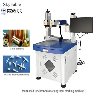 Guter Preis Industrielle Mehrsachsenlasermarkierungsmaschine / Lasergraver für Kunststoff und Metall Online