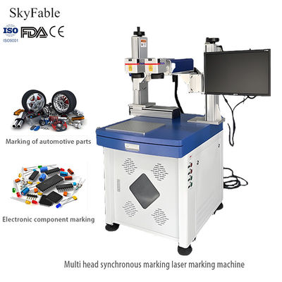 Giá tốt. Máy khắc laser hai đầu Máy đánh dấu laser tốc độ cao hai trạm trực tuyến