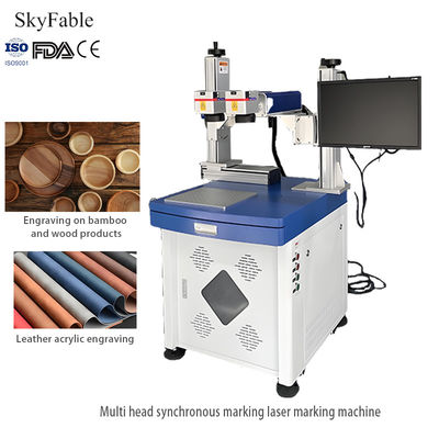 Good price Wood Acrylic Leather Multi Axis Laser Marking Machine Multi Head CO2 Laser Engraver online