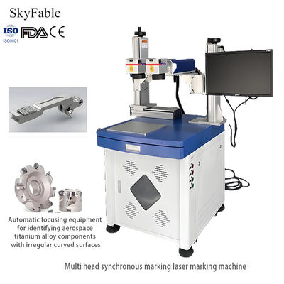 Giá tốt. Máy khắc laser sợi nhiều trục liên kết nhiều đầu với lấy nét tự động trực tuyến