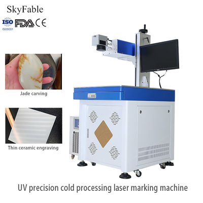 İyi bir fiyat. Jade Keramik Mikro Delik İşaretleme için 220V Tek Fazlı UV Lazer Oymak Makinesi çevrimiçi