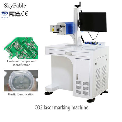 Bon prix Machine de marquage laser de précision au dioxyde de carbone Équipement d'identification des composants électroniques en ligne