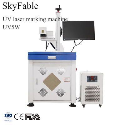 Buon prezzo 355nm UV Laser Marking Machine 5W Metal Glass Ceramic Plastic Leather Laser Engraver in linea