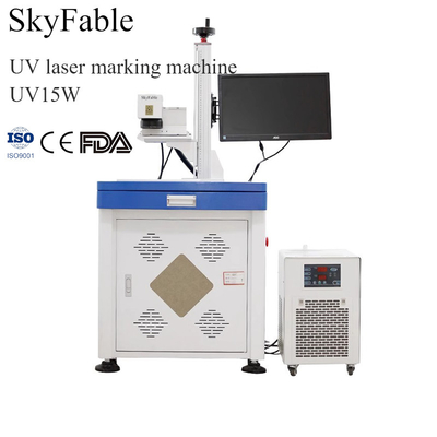 Macchina di marcatura laser UV da 15W PCB cuffie in plastica Macchina di codifica di incisione laser a cristallo