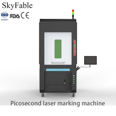 Bom preço Máquina de laser de alta velocidade e precisão de picossegundos Máquina de marcação a laser totalmente fechada on-line