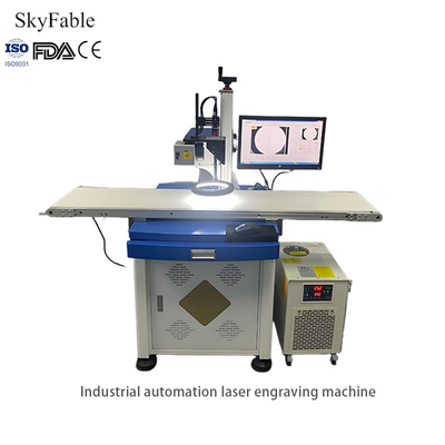 Bom preço Máquina de marcação visual a laser de alta velocidade 7000 mm/s para embalagens alimentares / componentes eletrónicos on-line