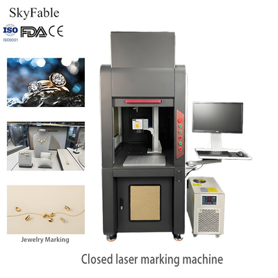 Bom preço Máquina de marcação a laser fechada de alta precisão AC 220V 50Hz QR Code Laser Engraver Equipamento on-line