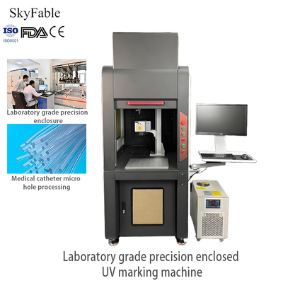 Bom preço Máquina de Marcação Laser Fechada UV de Laboratório de Precisão para o Processamento de Micro-buracos de cateteres médicos on-line