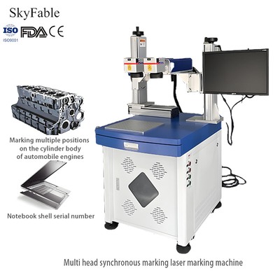Bom preço Máquina de gravação a laser automática multi-cabeça para portáteis Número de série da concha on-line