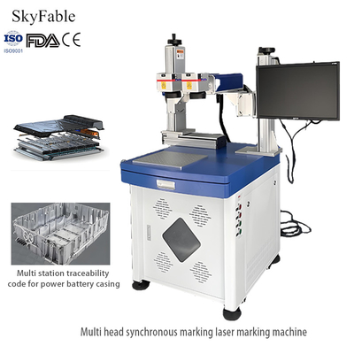 Giá tốt. Máy đánh dấu laser sợi đa đầu tự động cho năng lượng mới chống nhiệt độ cao trực tuyến
