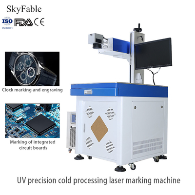 20 - 200 kHz PVC / ABS Plastic UV Laser Marking Machine per le parti auto QR Code Spraying
