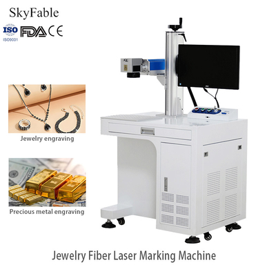 Macchina di marcatura laser in fibra di oro e argento per gioielli, incisore laser ad alta precisione, senza contatto