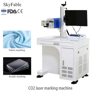 Air / Water Cooling CO2 Laser Engraving Machine For Fabric Leather Acrylic QR Code LOGO