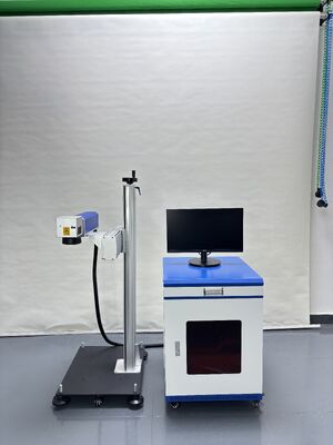 Split Type Fiber Laser Marking Machine for Large Workpiece Metal Engraving and Online Coding